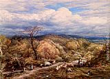 An Autumn Afternoon With Shepherd And Flock by John Linnell